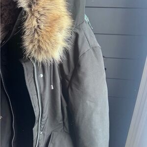 Zara Black Faux Fur Coat